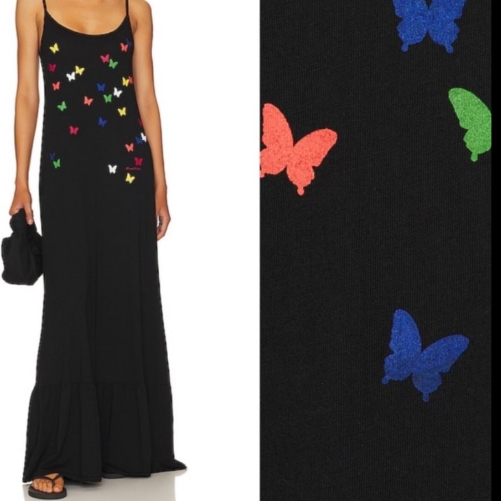 Lauren Moshi Beatrix Mini Butterflies Maxi Dress